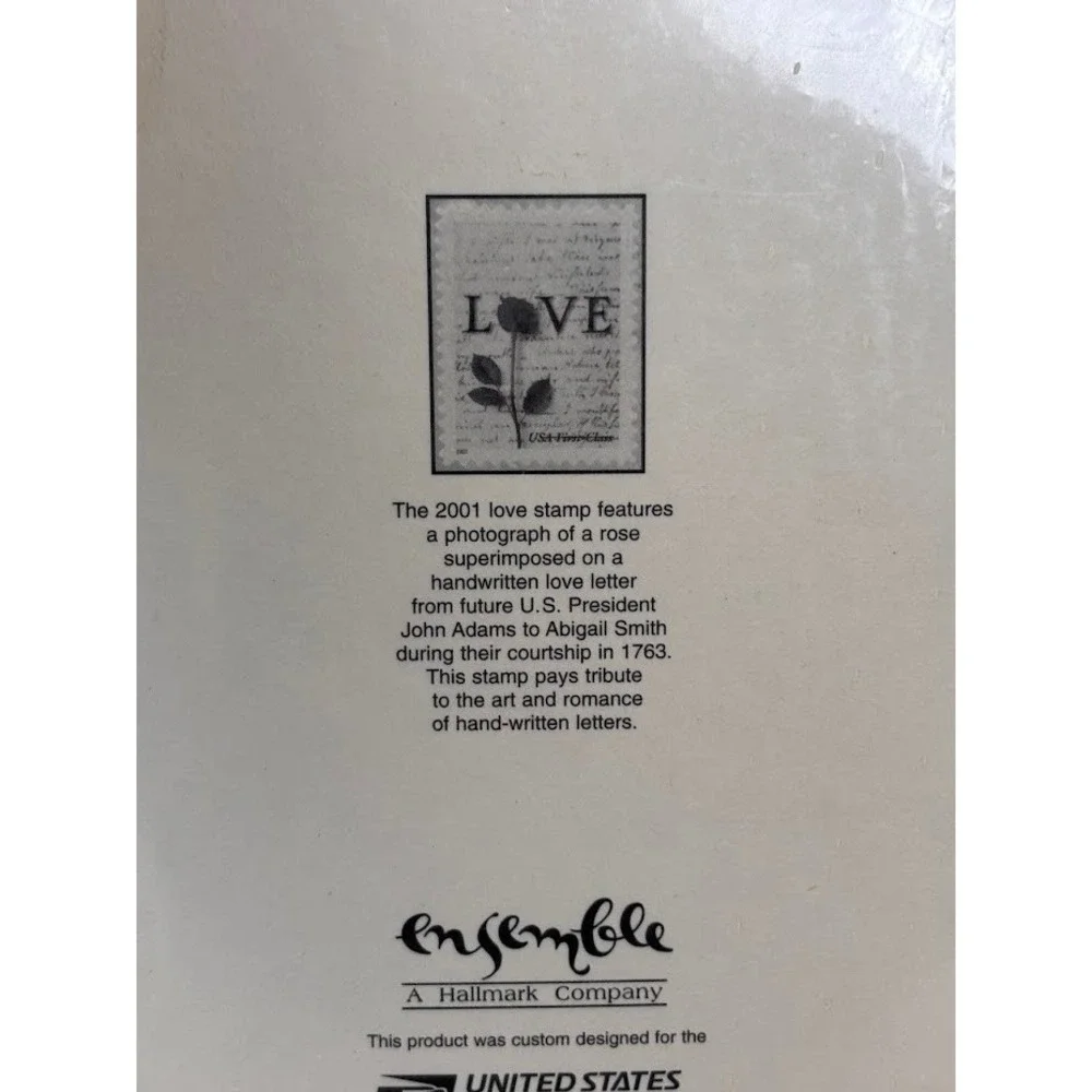Vintage 2000 Ensemble Hallmark USPS Love Stamp Rose Notebook 96 Unlined Sheets